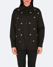 So Lavish Camicia C4048-N - SanShopLuxury - 2024, 40, 42, 44, 46, Abbigliamento, Autunno/Inverno, Camicia, Continuativo, Donna, FW24, Idoneo, Nero, Outlet, Primavera/Estate, So Lavish