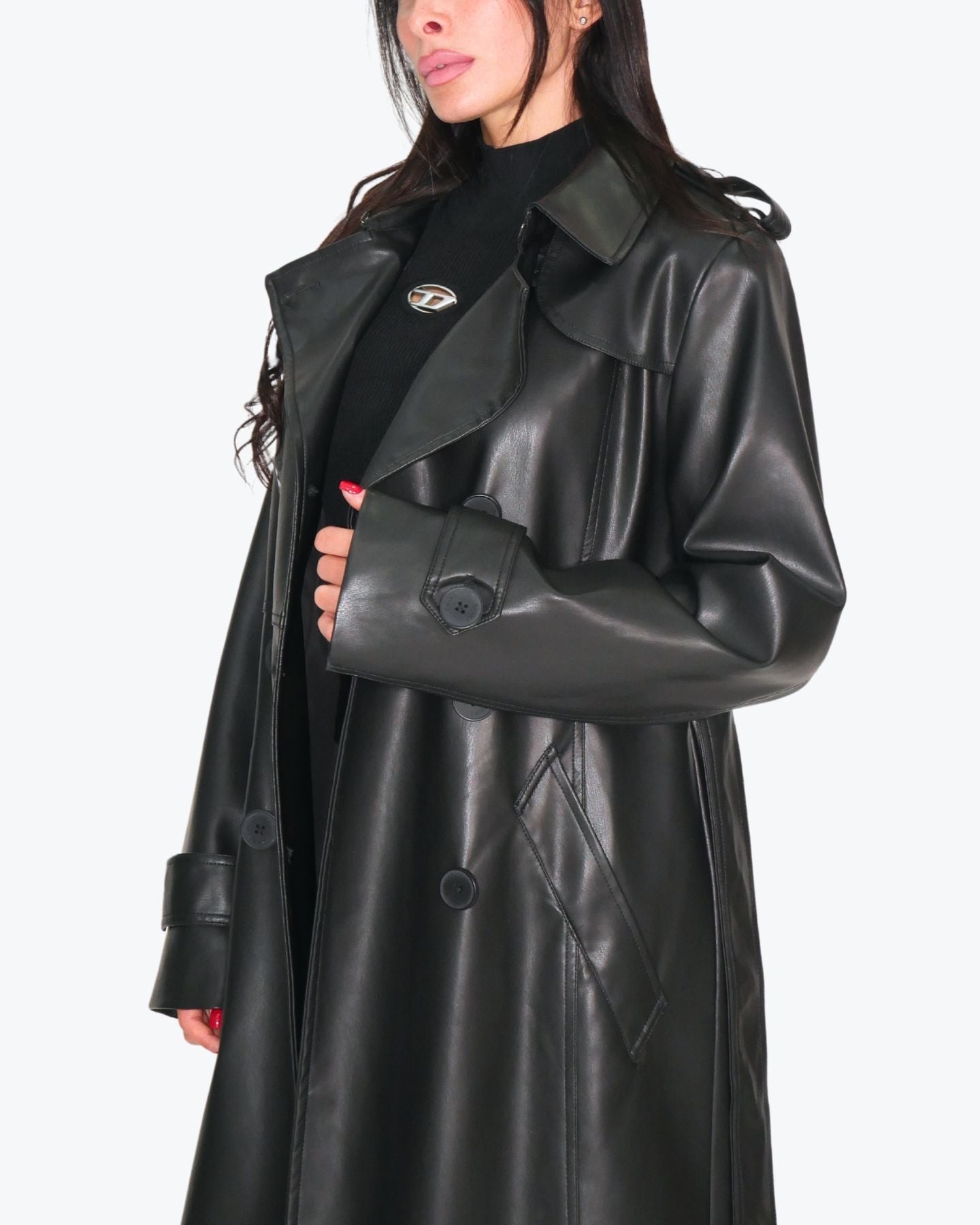 Shiki Trench SABINA - SanShopLuxury - 2024, Abbigliamento, Autunno/Inverno, Donna, FW24, Idoneo, M, Nero, Outlet, S, Shiki, Trench, Ultimo