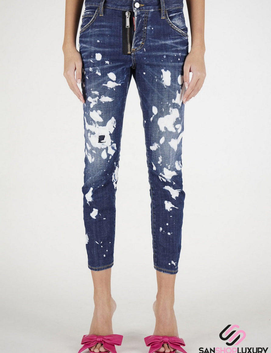 Inverno, Blu, Donna, Dsquared2, FW21, Jeans, Outlet