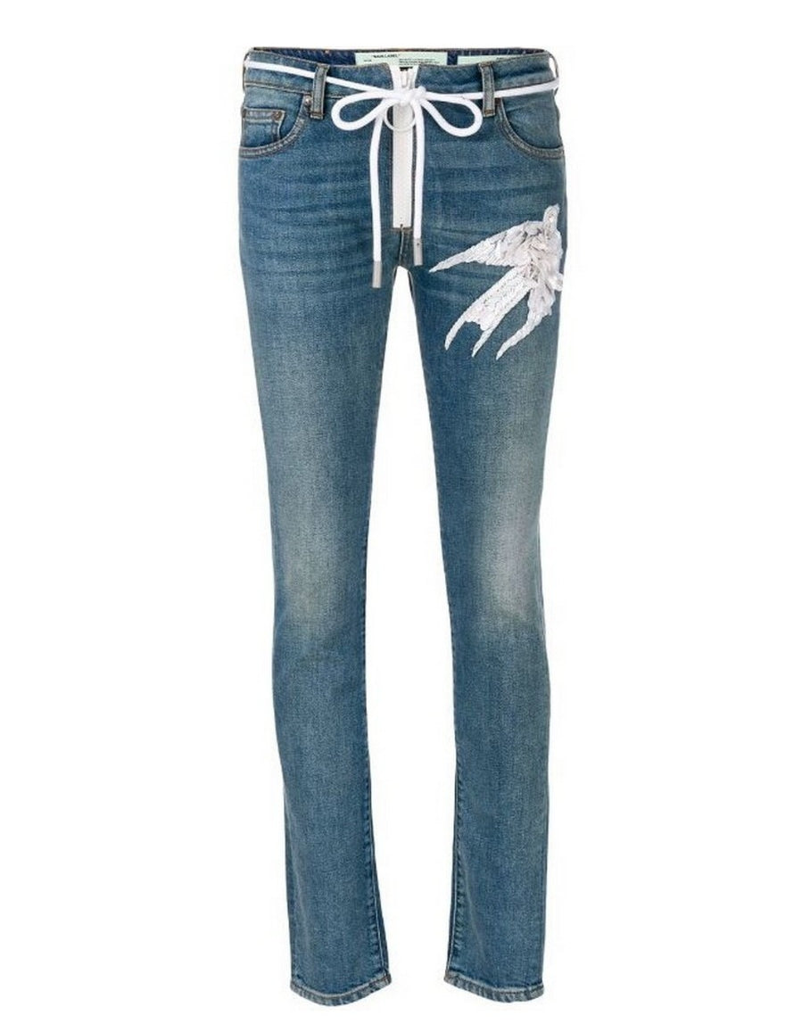 Inverno, Blu, Donna, FW17, Jeans, Off-White, Outlet