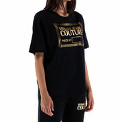 Versace Jeans Couture T-Shirt 71HAHT13 CJ00T - SanShopLuxury - -50%, 2021, Abbigliamento, Autunno/Inverno, Bianco, Donna, FW21, L, Nero, Outlet, T-Shirt, Versace Jeans Couture, XL
