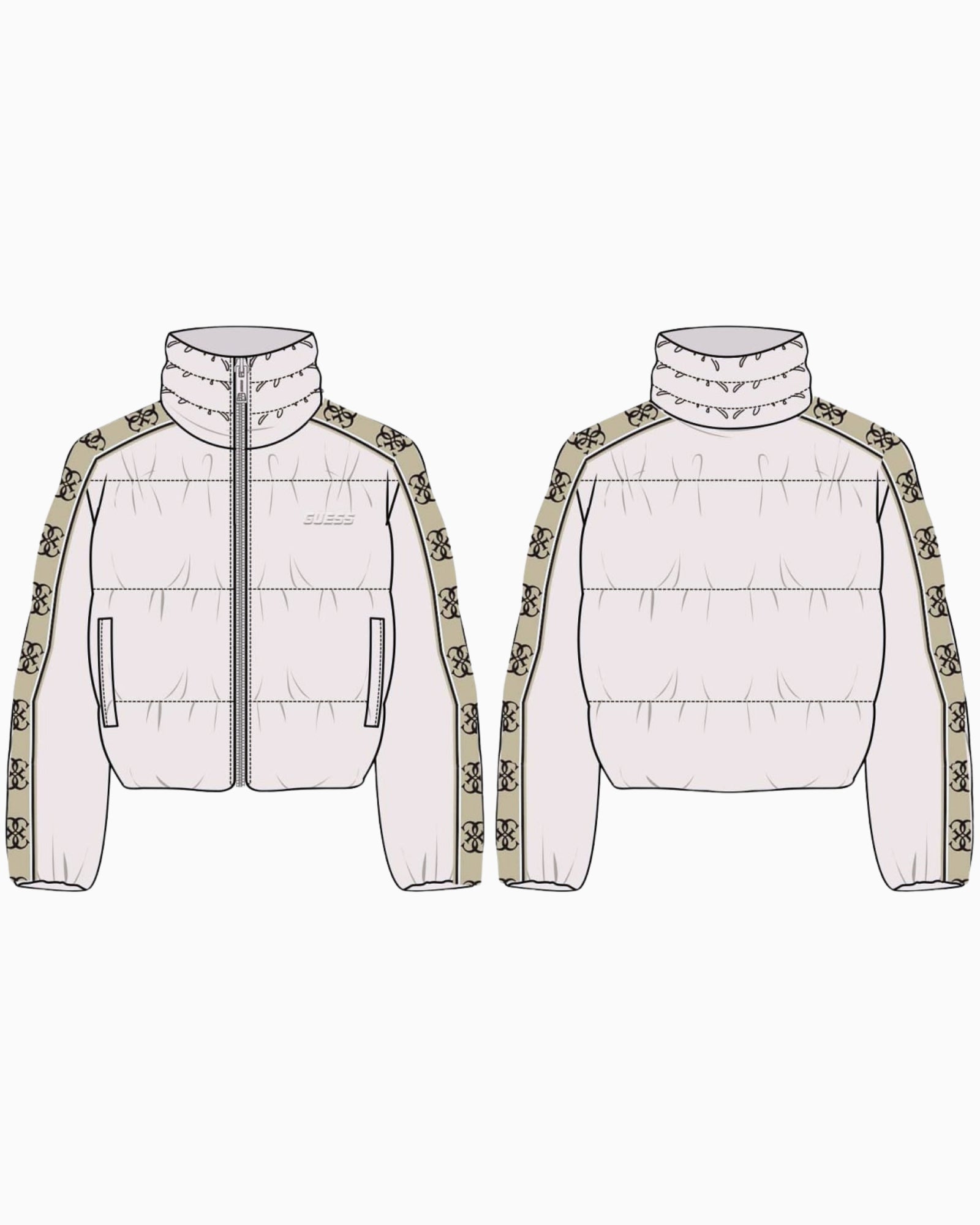 Guess Giubbino V5BL11 WGYC2 G6K5 - SanShopLuxury - 2025, Abbigliamento, Autunno/Inverno, Avorio, Donna, FW25, Giubbino, Guess, Idoneo, L, M, New, S