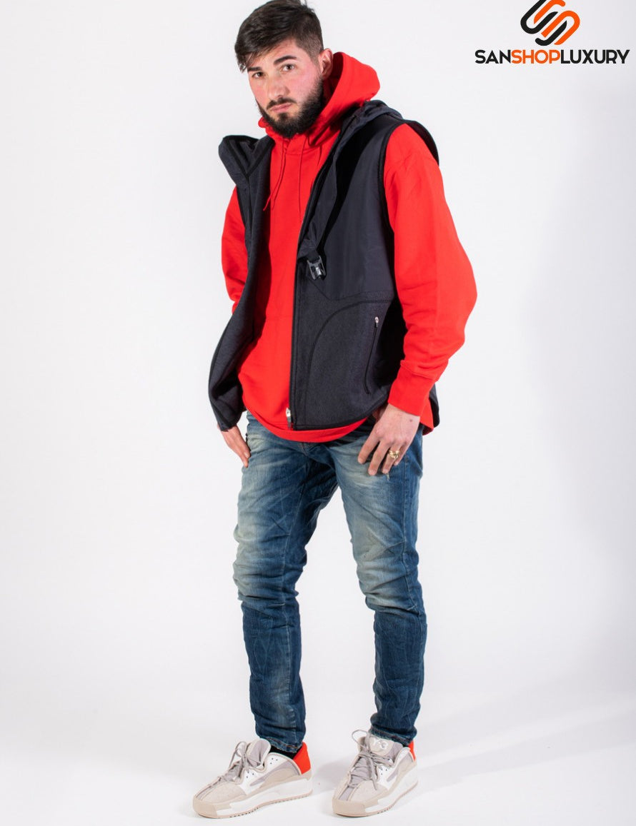 Inverno, Con Cappuccio, Felpa, FW21, L, Outlet, Rosso, Uomo, XL
