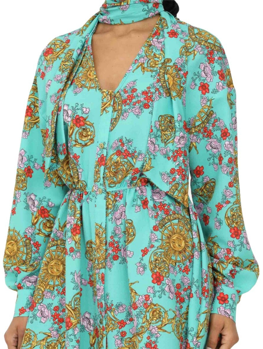 Versace Jeans Couture Abiti 72HAO924 - SanShopLuxury - 2022, 40, 42, Abbigliamento, Abiti, Donna, Outlet, Primavera/Estate, SS22, Turchese, Versace Jeans Couture