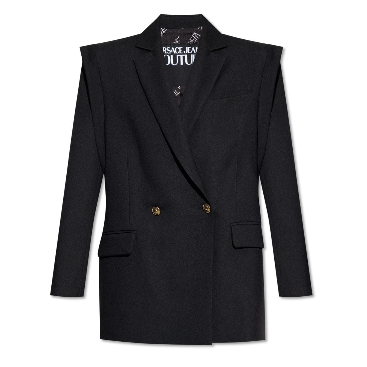 Inverno, Blazer, Donna, FW23, Giacca, Nero, Outlet, Versace Jeans Couture