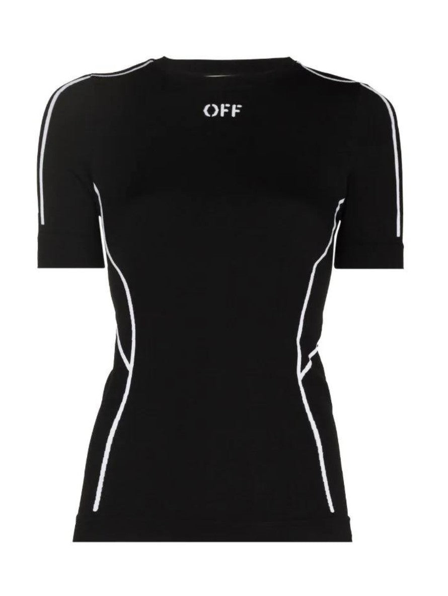 Off-White T-Shirt OWVA030C99KNI001 - SanShopLuxury - Abbigliamento, Autunno/Inverno, Carry Over, Continuativo, Donna, Idoneo, L/XL, Nero, New, Off-White, Primavera/Estate, S/M, T-Shirt, Ultimo