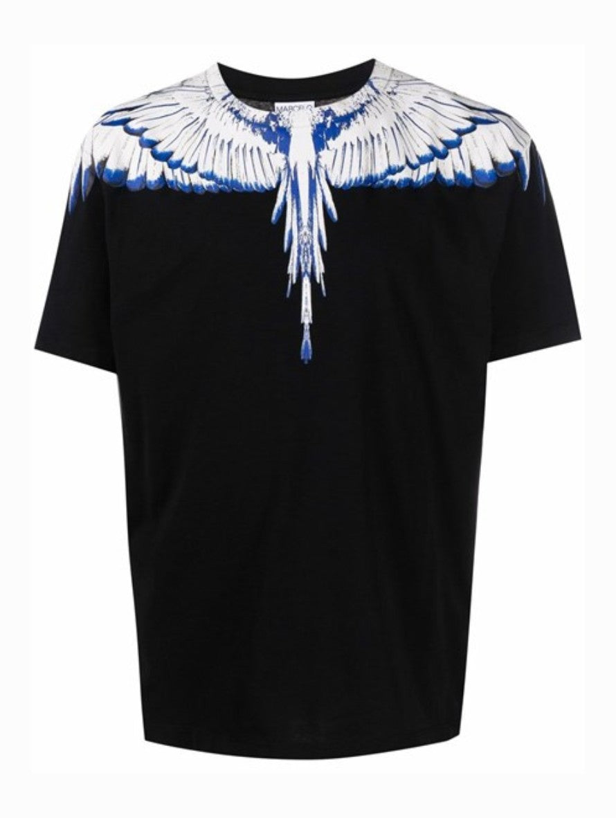 Marcelo Burlon T-Shirt CMAA018C99JER001 - SanShopLuxury - Abbigliamento, Autunno/Inverno, Bianco, Bianco-Nero, Carry Over, Continuativo, Idoneo, Khaki, L, M, Marcelo Burlon, Nero, Nero-Blu, New, Primavera/Estate, S, T-Shirt, Uomo, Verde, XL, XXL