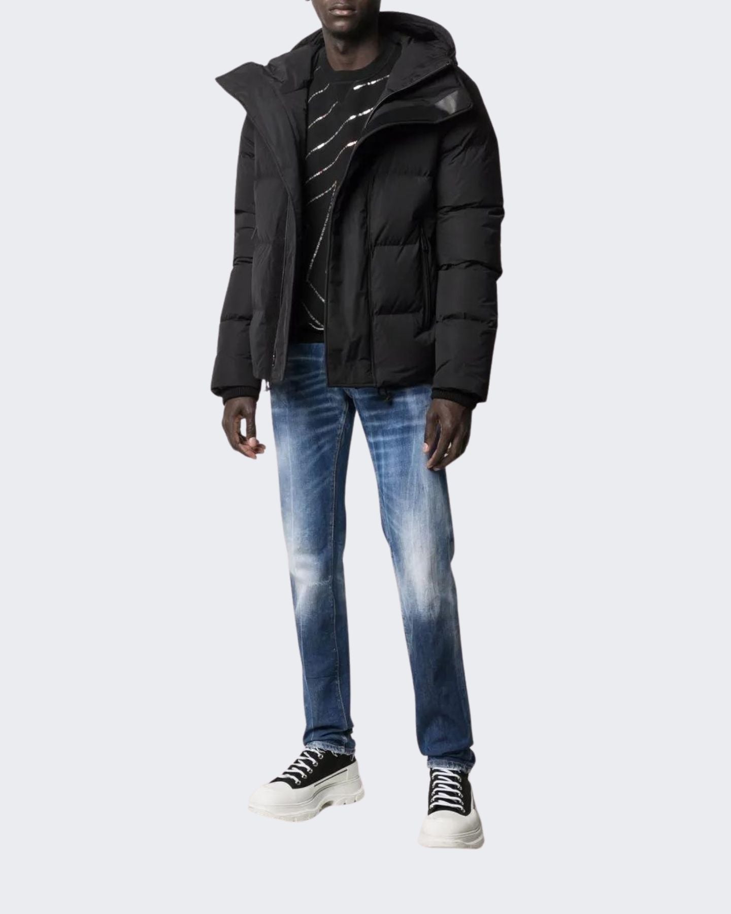 Inverno, Camo Puffer, Carry Over, Dsquared2, Giubbino, Idoneo, Nero, Uomo