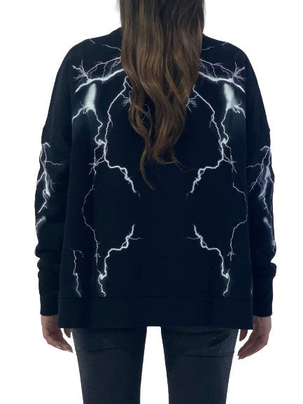 Marcelo Burlon Felpa CWBA016E17506024 1088 - SanShopLuxury - -70%, 2017, Abbigliamento, Autunno/Inverno, Donna, Felpa, FW17, Marcelo Burlon, Nero, Outlet, S, Ultimo