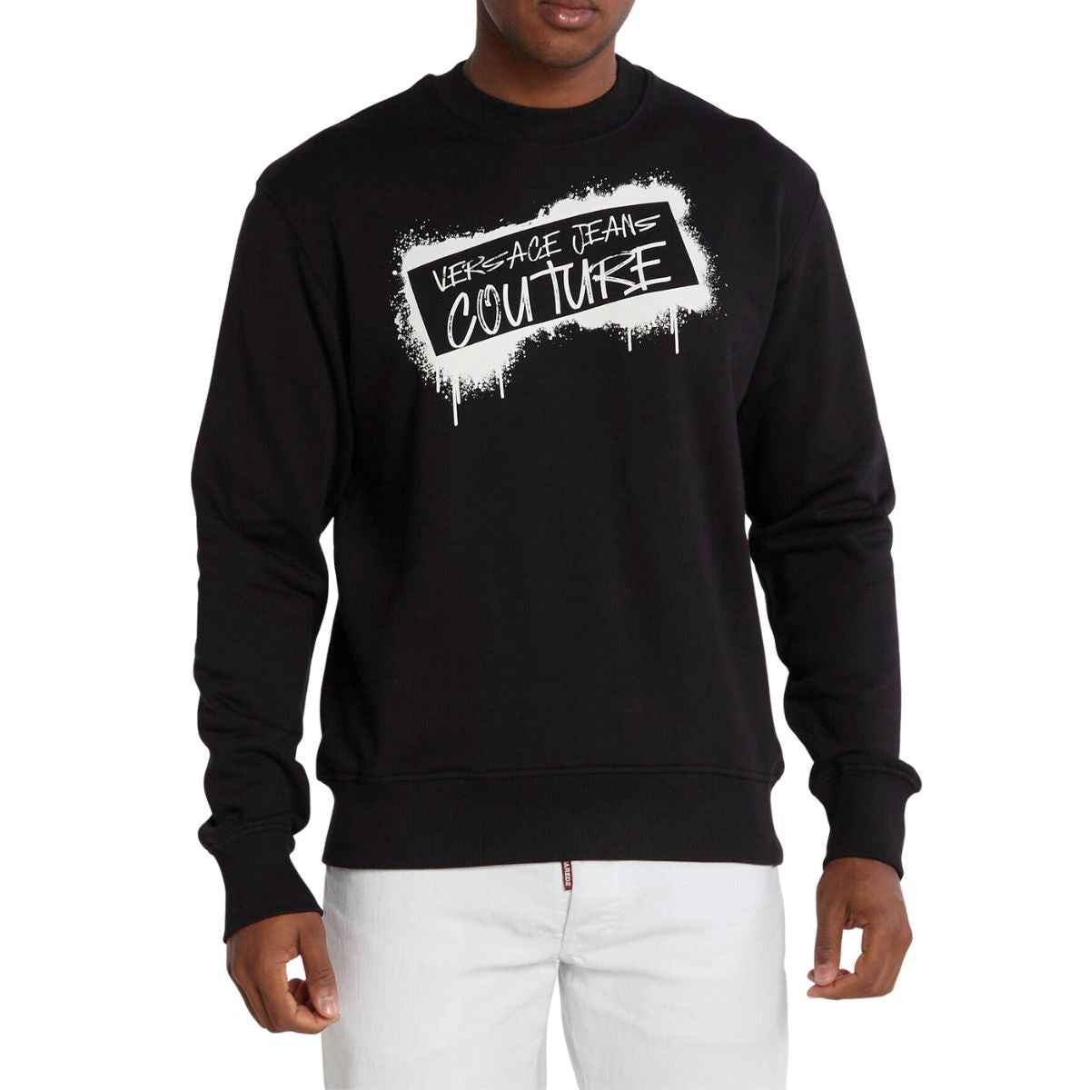 Inverno, Felpa, FW23, Girocollo, Idoneo, L, M, Nero, Outlet, Uomo, Versace Jeans Couture, XL