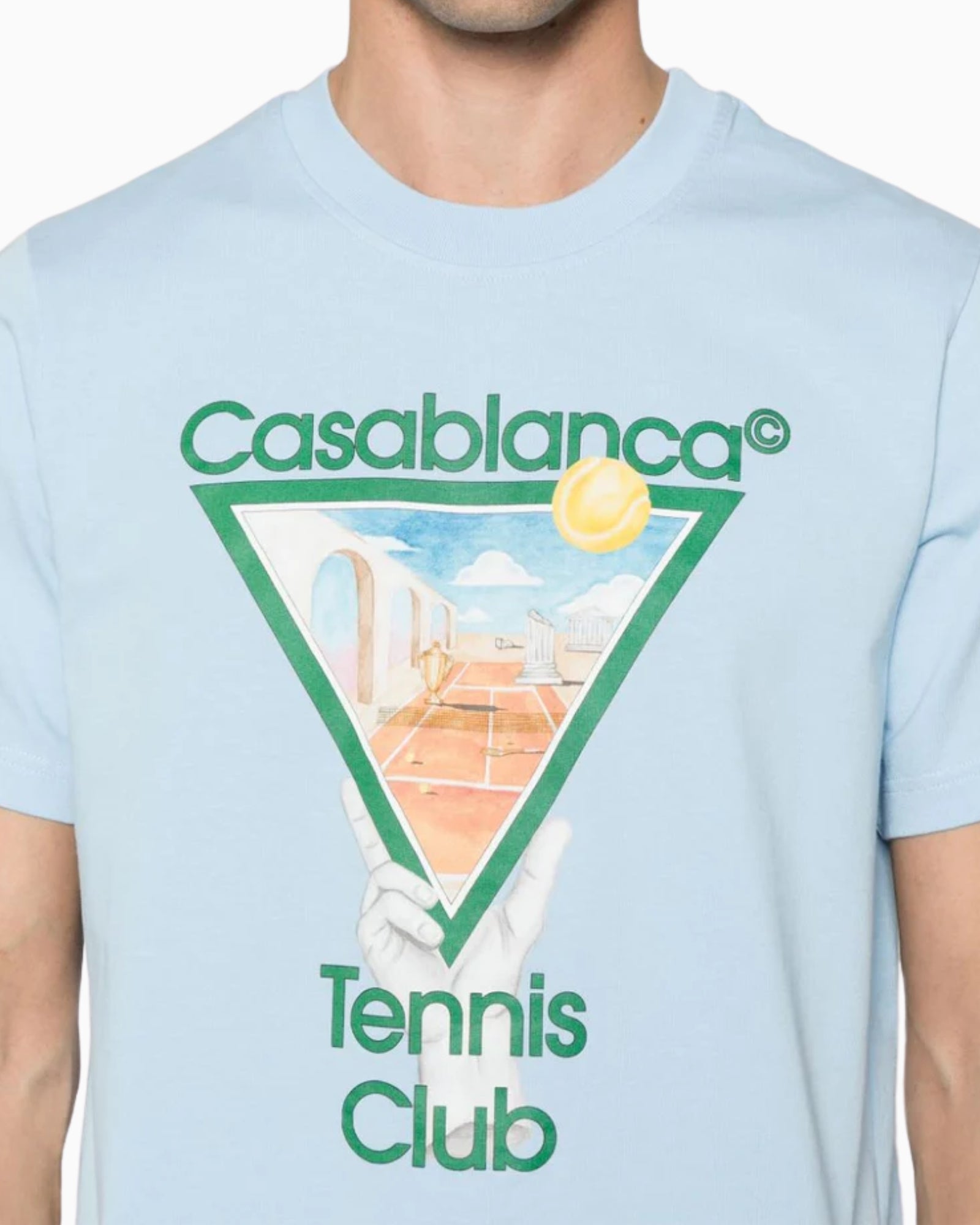 Casablanca T-Shirt UMPS25JTS00109 - SanShopLuxury - 2025, Abbigliamento, Azzurro, Casablanca, Donna, Idoneo, L, M, New, Primavera/Estate, S, SS25, T-Shirt, UNISEX, Uomo, XL, XS, XXL