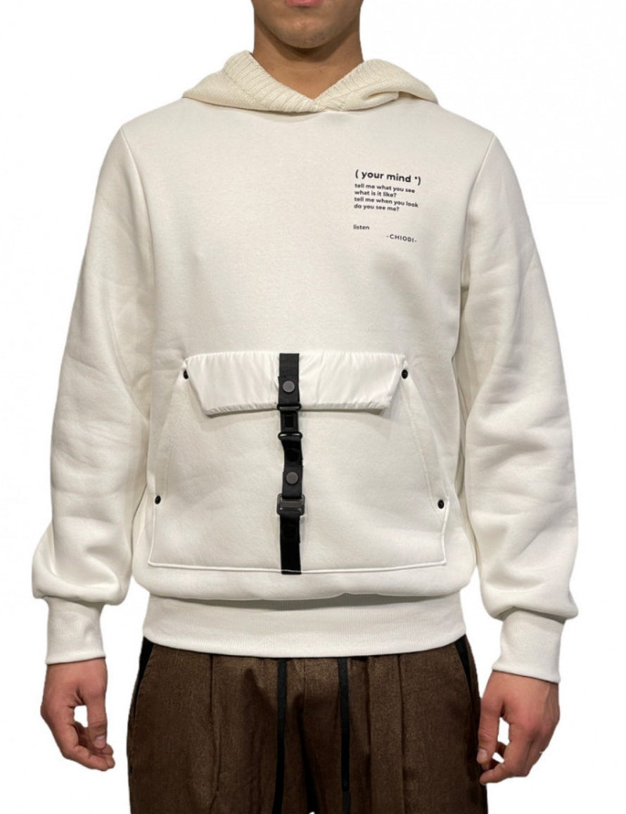 Inverno, Bianco, Chiodi Milano, Felpa, FW22, L, M, Nero, Outlet, S, Uomo, XL, XXL, XXXL