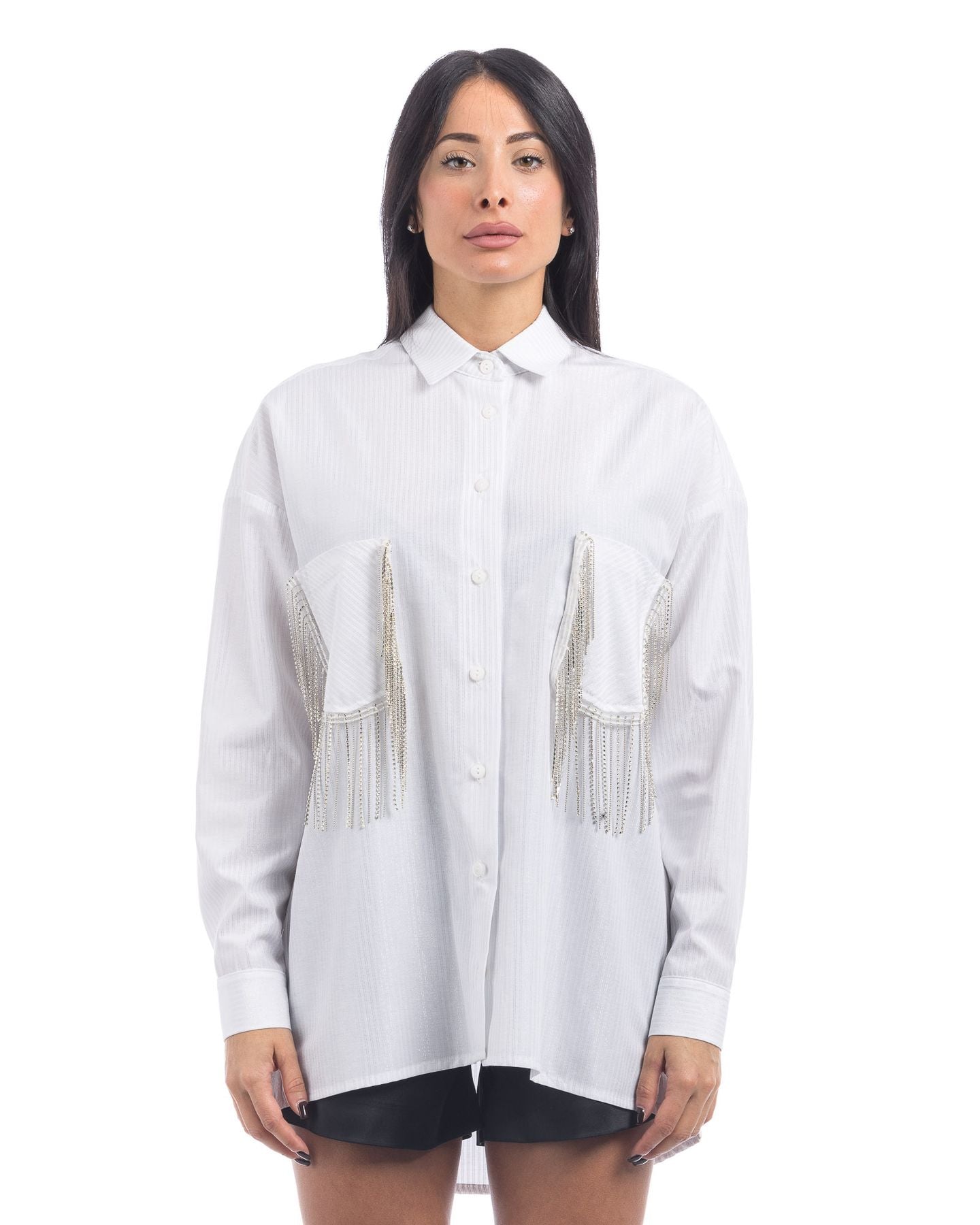 So Lavish Camicia C4049 - SanShopLuxury - 2024, 40, 42, 44, Abbigliamento, Autunno/Inverno, Bianco, Camicia, Continuativo, Donna, FW24, Idoneo, Outlet, Primavera/Estate, So Lavish
