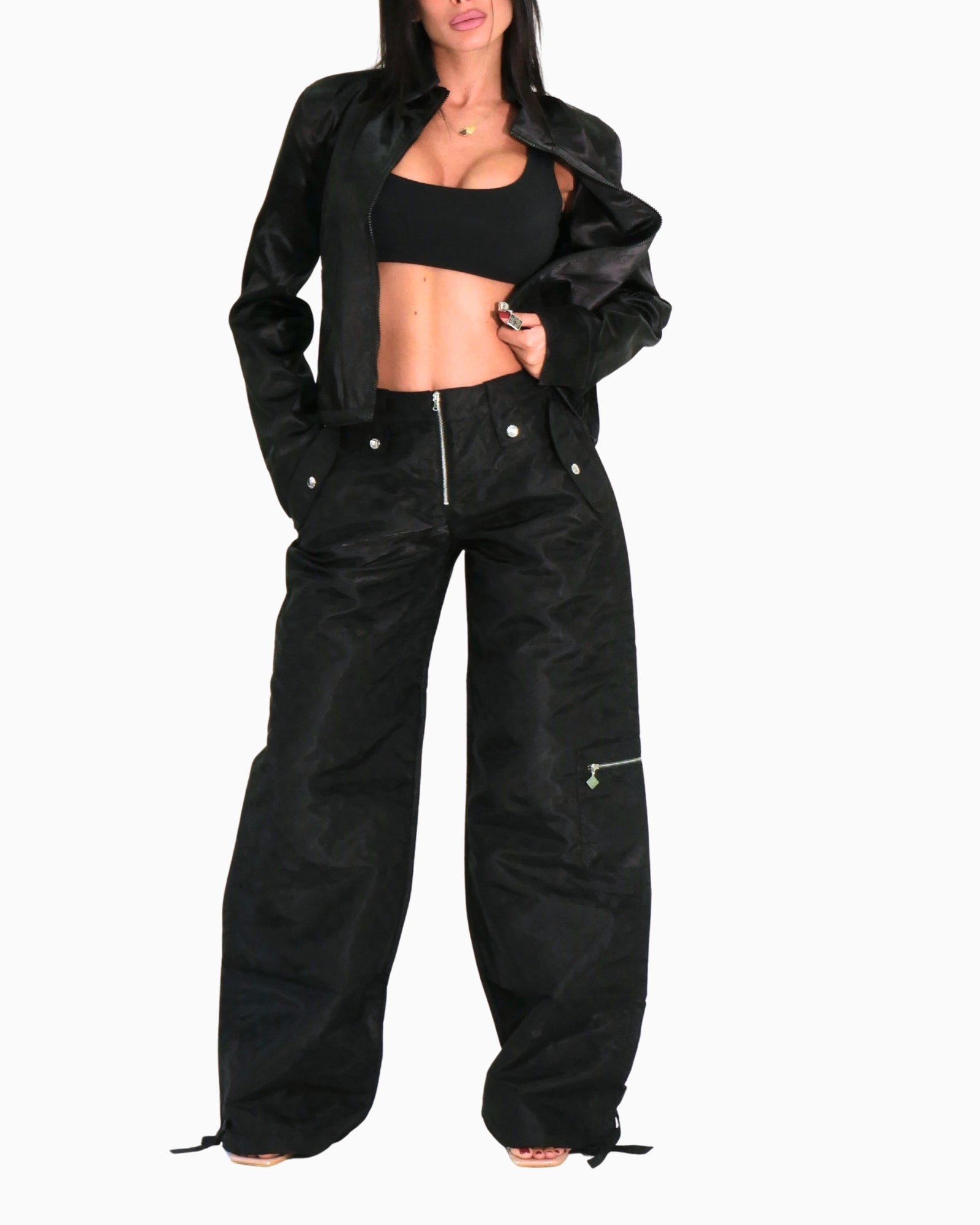 Casablanca Pantalone WAW25TR366/01 - SanShopLuxury - 2025, Abbigliamento, Autunno/Inverno, Casablanca, Donna, FW25, Idoneo, Nero, New, Pantalone, S, Ultimo, XS