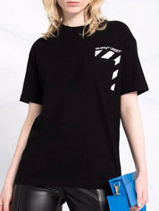 T-Shirt Off-White OWAA102C99JER001 - SanShopLuxury - Abbigliamento, Autunno/Inverno, Bianco, Carry Over, Continuativo, Donna, Idoneo, L, Nero, New, Off-White, Primavera/Estate, T-Shirt