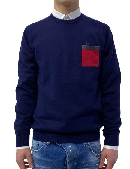 Inverno, Blu, Blu Cobalto, Blu Navy, FW18, M, Maglieria, Outlet, S, Sun 68, Uomo, Verde, Verde Foresta, XXL