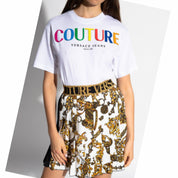 Versace Jeans Couture T-Shirt 71HAHP02 CJ00P - SanShopLuxury - -50%, 2021, Abbigliamento, Autunno/Inverno, Bianco, Donna, FW21, M, Nero, Outlet, S, T-Shirt, Versace Jeans Couture, XL