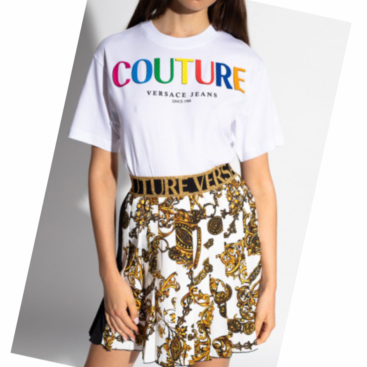 Inverno, Bianco, Donna, FW21, M, Nero, Outlet, S, T-Shirt, Versace Jeans Couture, XL