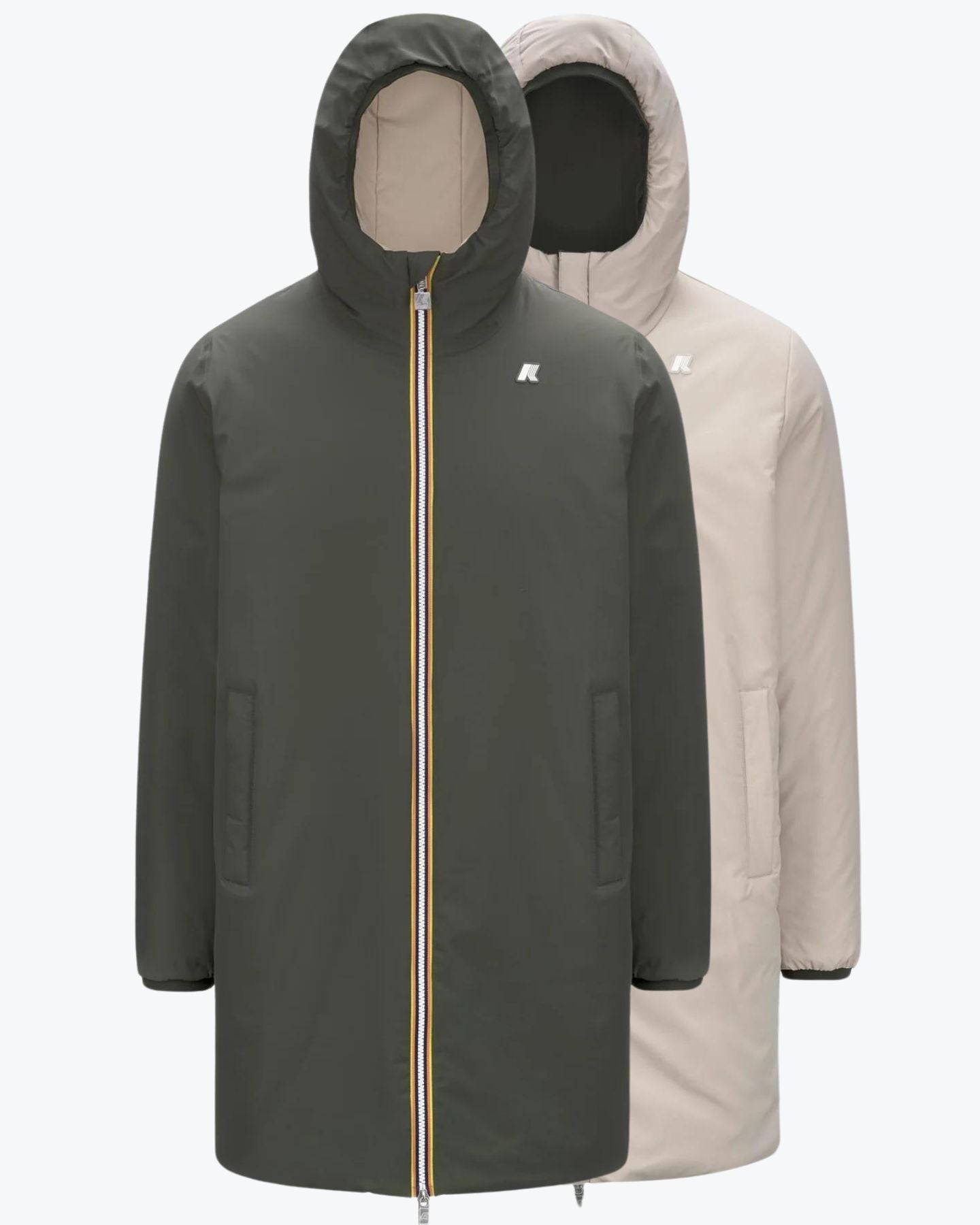 Inverno, Carry Over, Giubbino, Idoneo, K-Way, L, M, Reversibile, S, Uomo, Verde-Beige, XL, XXL, XXXL