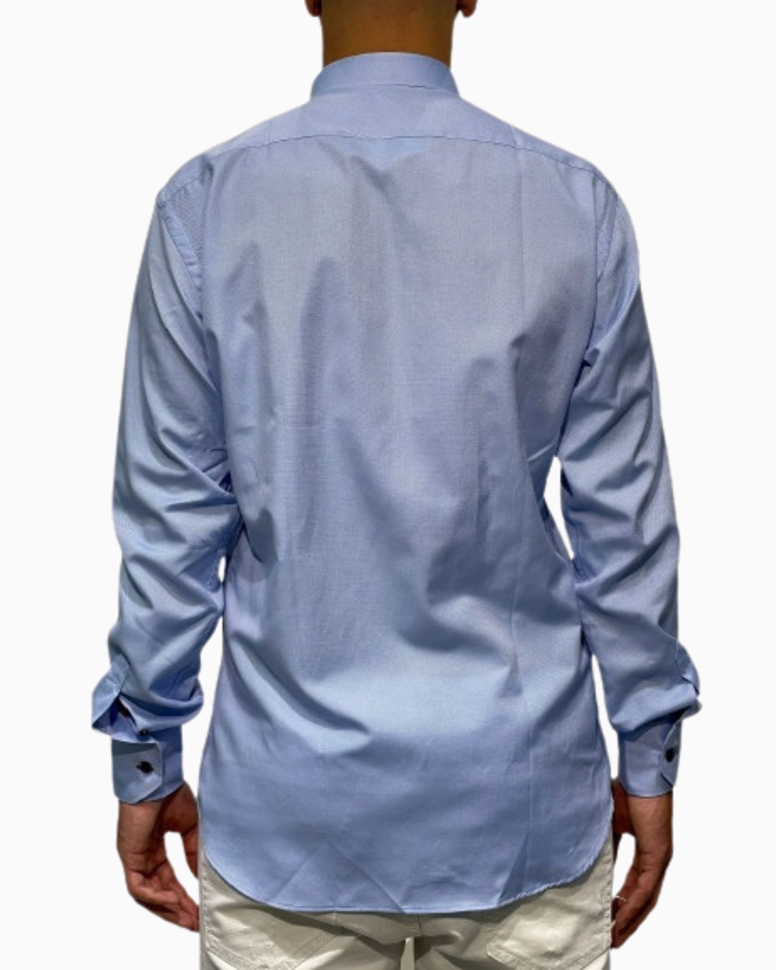 Sartoria Italiana Camicia 002-ROMA-9 - SanShopLuxury - 2019, 41, Abbigliamento, Autunno/Inverno, Azzurro, Camicia, Carry Over, Continuativo, Idoneo, New, Primavera/Estate, Sartoria Italiana, Uomo