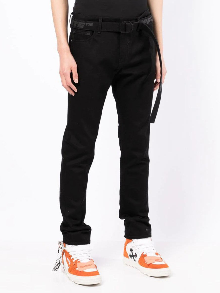 Off-White Jeans OMYA127C99DEN001 - SanShopLuxury - 46, 48, 50, 52, Abbigliamento, Autunno/Inverno, Carry Over, Continuativo, Idoneo, Jeans, Nero, New, Off-White, Primavera/Estate, Uomo