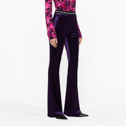 Versace Jeans Couture Pantalone 75HAC1A7 N0225 - SanShopLuxury - 2023, 38, 40, 42, A Zampa, Abbigliamento, Autunno/Inverno, Donna, FW23, Nero, Outlet, Pantalone, Versace Jeans Couture, Viola