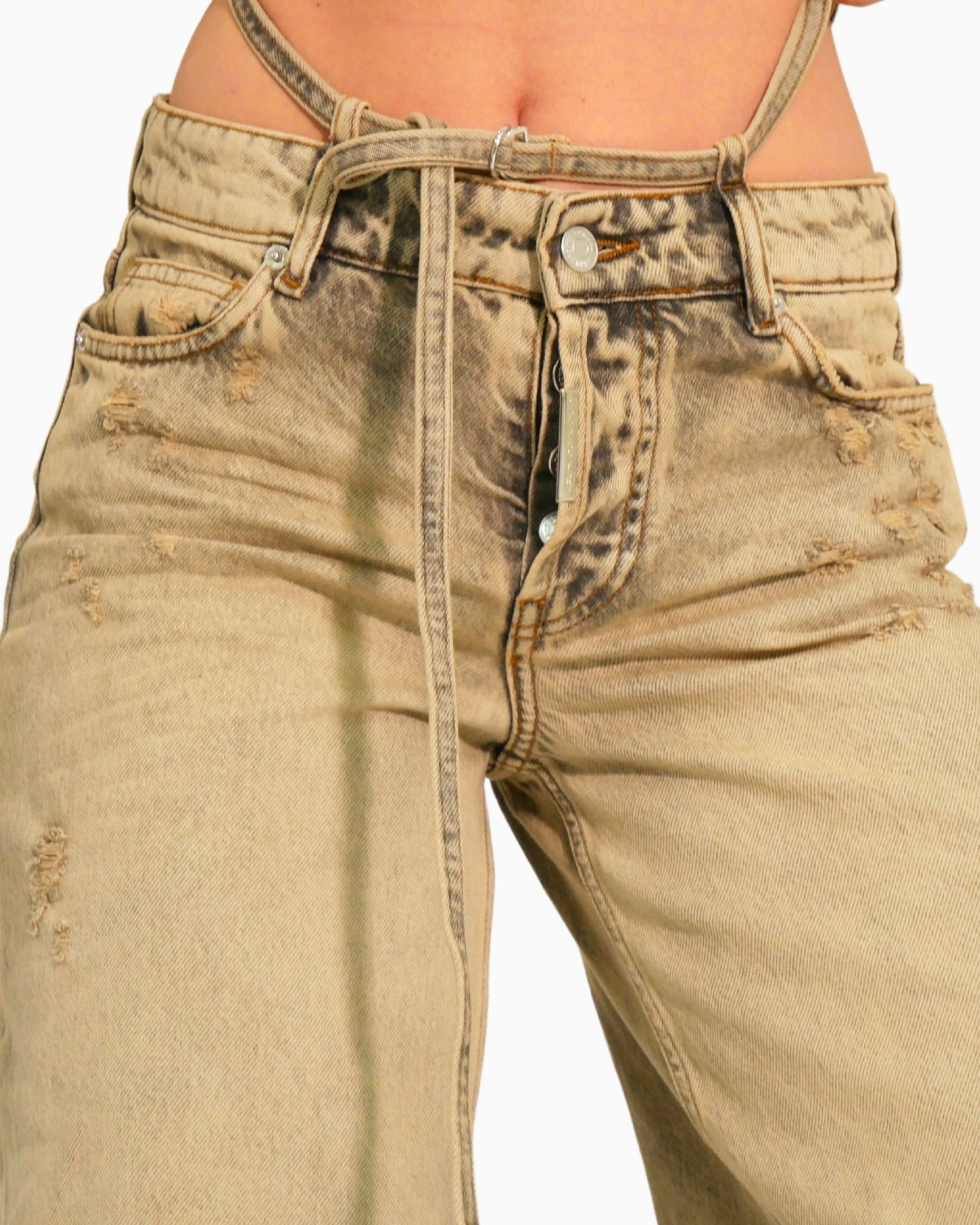 Donotconform Jeans W-BAGGY20 - SanShopLuxury - 2025, 40, 42, 44, 46, 48, Abbigliamento, Donna, Donotconform, Idoneo, Jeans, New, Primavera/Estate, SS25, Taupe