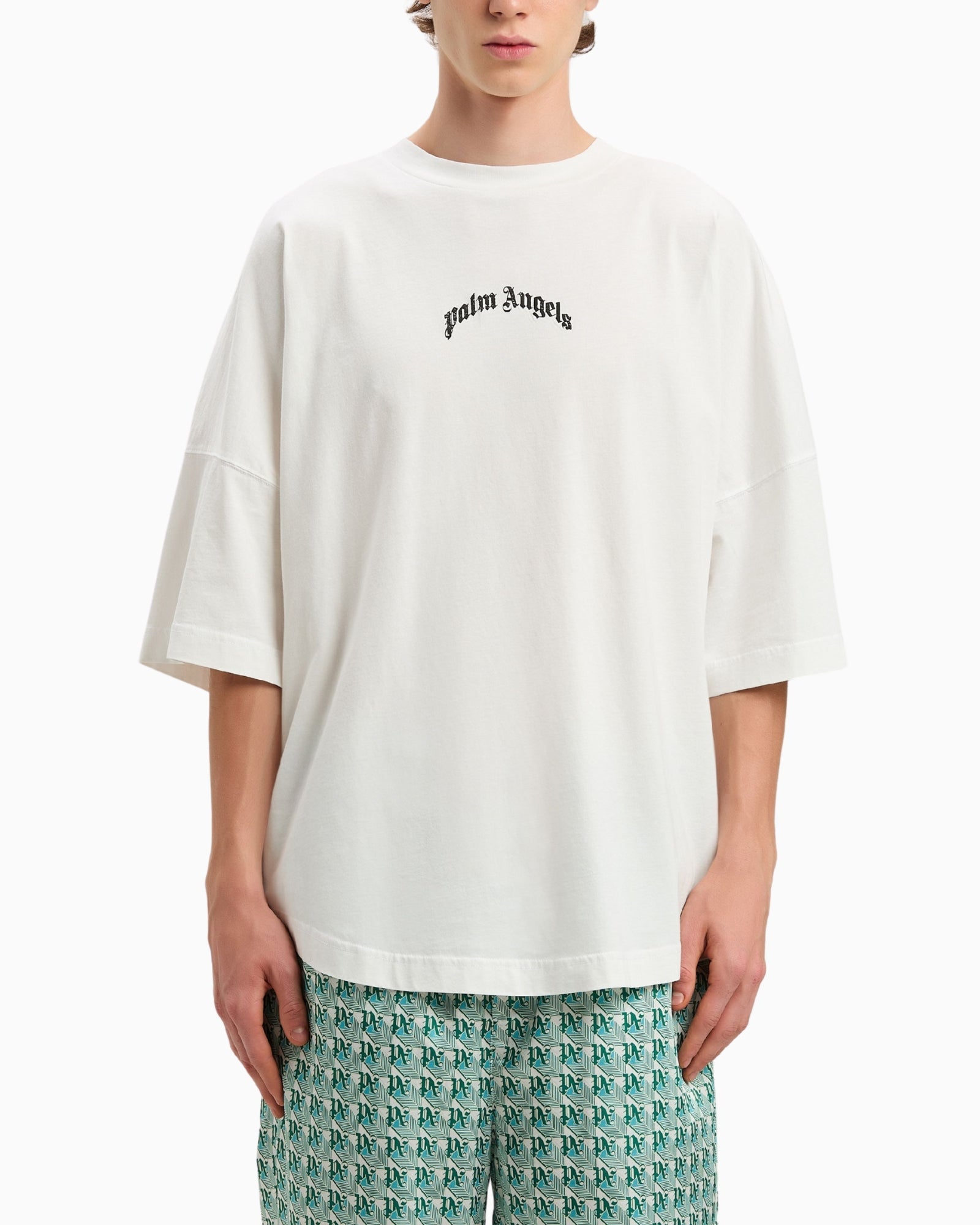 Palm Angels T-Shirt PMAA002S25JER0010310 - SanShopLuxury - 2025, Abbigliamento, Bianco, L, M, New, Palm Angels, Primavera/Estate, S, SS25, Stellato, T-Shirt, Uomo, XL, XXL