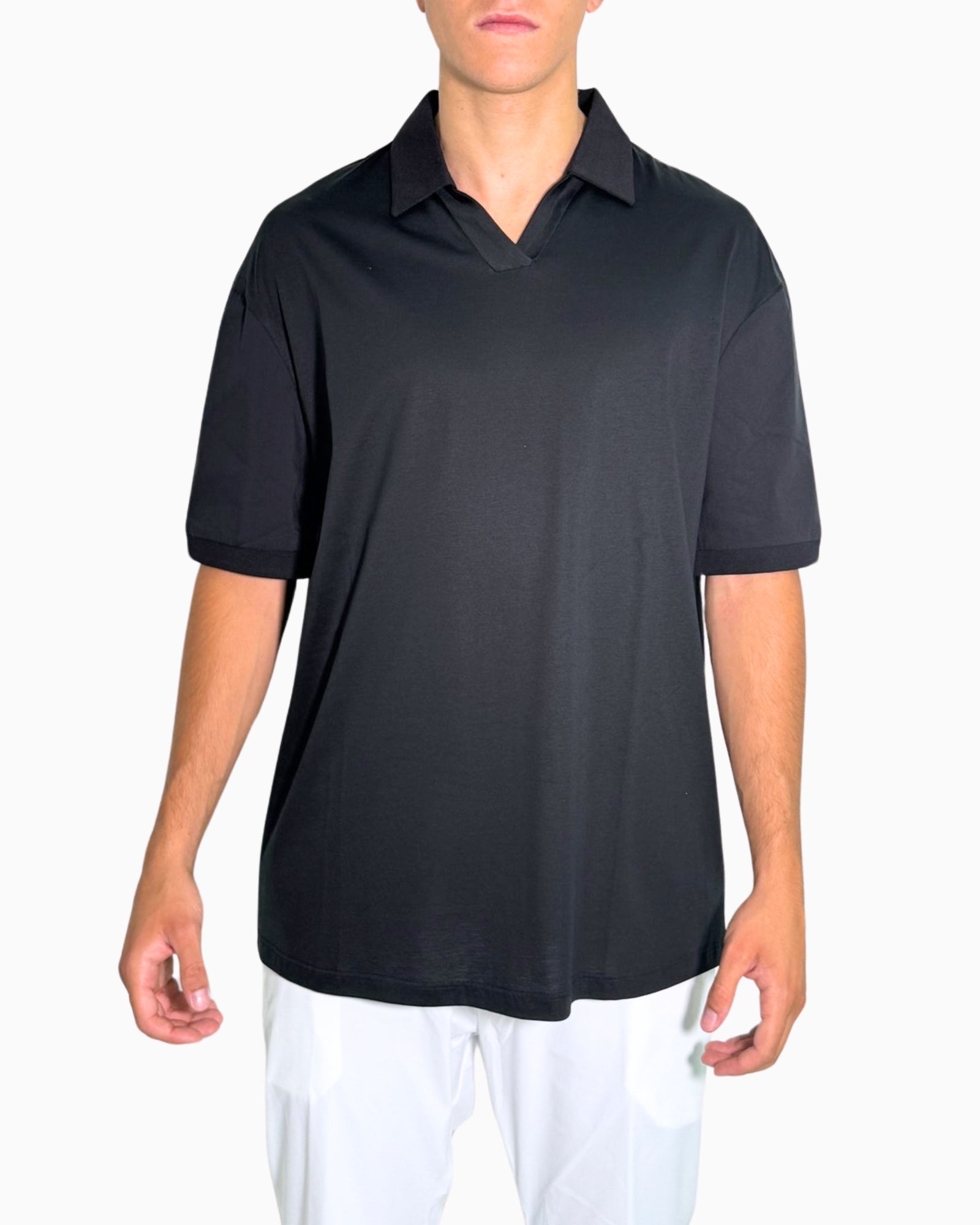 Chiodi Milano T-Shirt Polo SS25-004-N - SanShopLuxury - 2025, Abbigliamento, Chiodi Milano, Idoneo, L, M, Nero, New, Primavera/Estate, S, SS25, T-Shirt Polo, Uomo, XL, XXL, XXXL