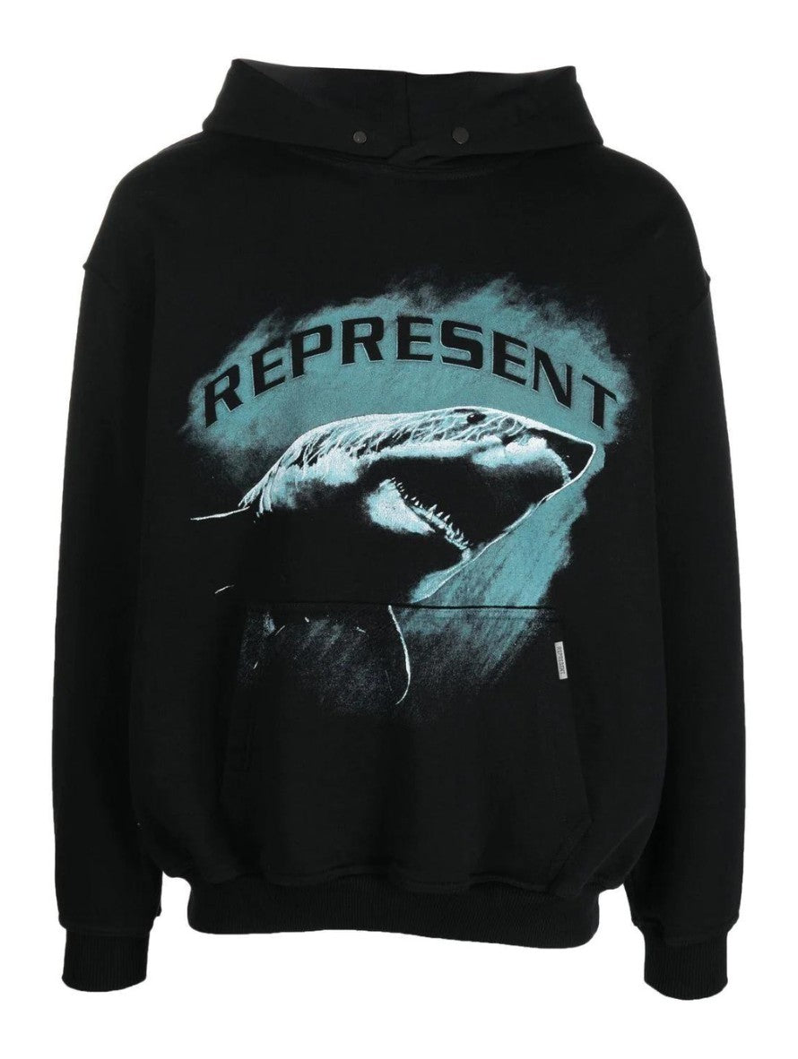 Inverno, Con Cappuccio, Felpa, FW22, Idoneo, L, M, Nero, Outlet, Represent, Uomo