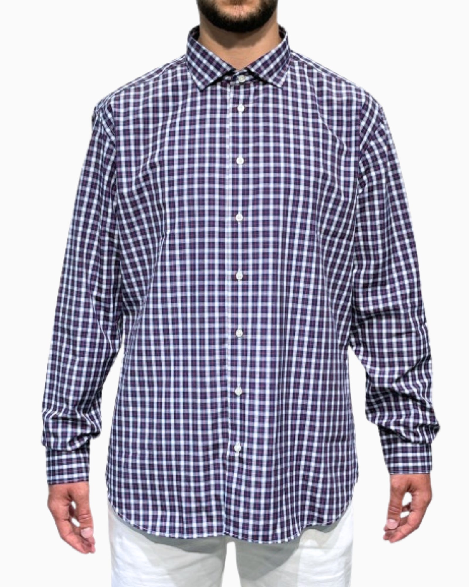 Sartoria Italiana Camicia 002-ROMA-18 - SanShopLuxury - 2019, 43, Abbigliamento, Autunno/Inverno, Camicia, Carry Over, Continuativo, Idoneo, Multicolore, New, Primavera/Estate, Sartoria Italiana, Ultimo, Uomo