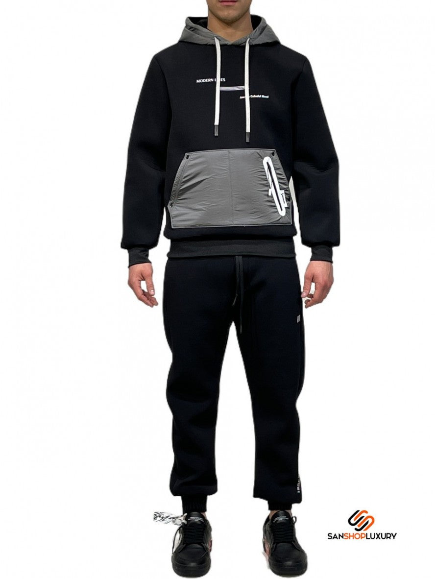 Chiodi Milano Tuta Completa 0077-0075 - SanShopLuxury - -50%, 2021, Abbigliamento, Autunno/Inverno, Chiodi Milano, FW21, L, M, Nero, Outlet, Tuta Completa, Ultimo, Uomo, XL, XXXL