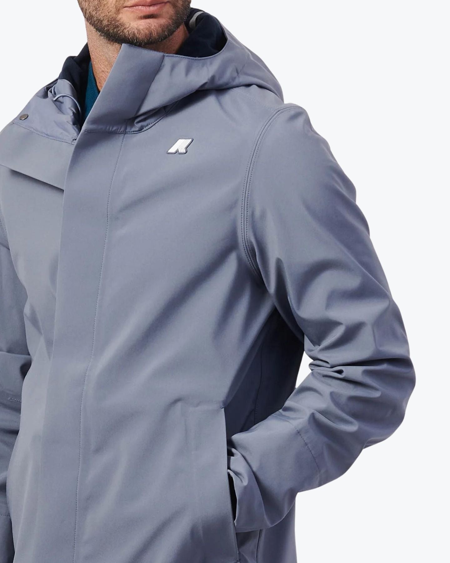 K-Way Giubbino K7126WW AS7 - SanShopLuxury - Abbigliamento, Autunno/Inverno, Carry Over, Giubbino, Grigio Blu, Idoneo, K-Way, L, M, S, Thomas Bonded, Ultimo, Uomo, XL