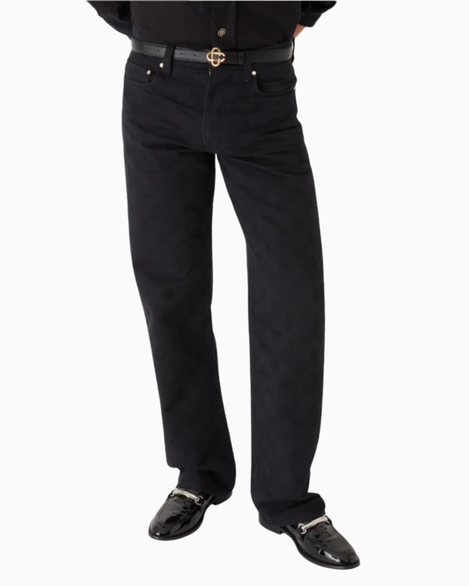 Casablanca Jeans MAW25TR330/01 - SanShopLuxury - 2025, 44, 46, 48, 50, 52, Abbigliamento, Autunno/Inverno, Casablanca, Continuativo, FW25, Idoneo, Jeans, Nero, New, Primavera/Estate, Uomo