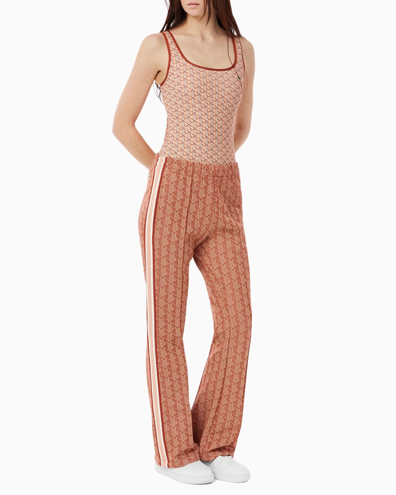 Lacoste Pantalone XF9313/GTI - SanShopLuxury - 2025, 34, 36, 38, 40, Abbigliamento, Donna, Lacoste, Marrone, New, Pantalone, Primavera/Estate, SS25, Stellato