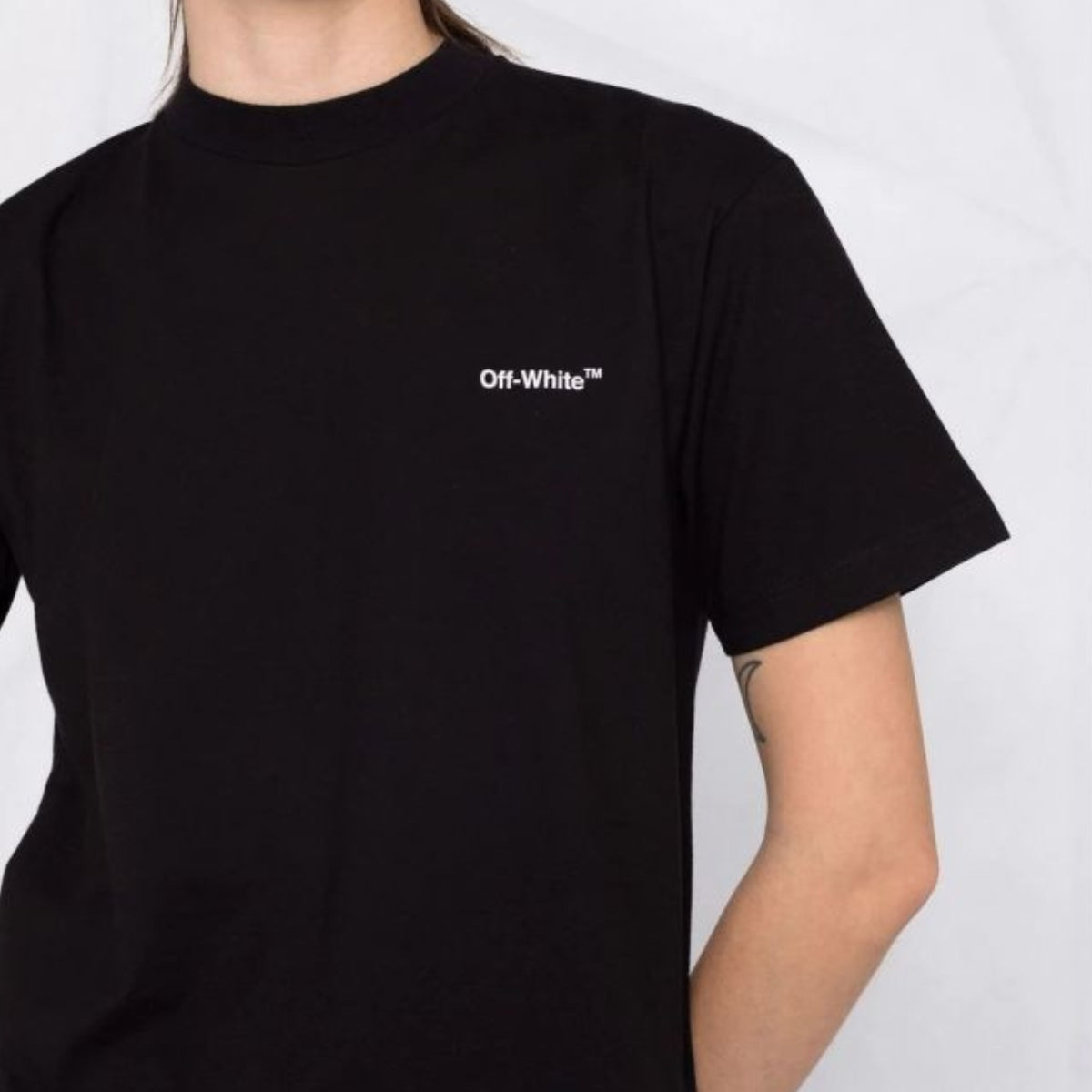 T-Shirt Off-White OWAA049C99JER0011001 - SanShopLuxury - Abbigliamento, Autunno/Inverno, Carry Over, Continuativo, Donna, Idoneo, L, M, Nero, New, Off-White, Primavera/Estate, T-Shirt, XL