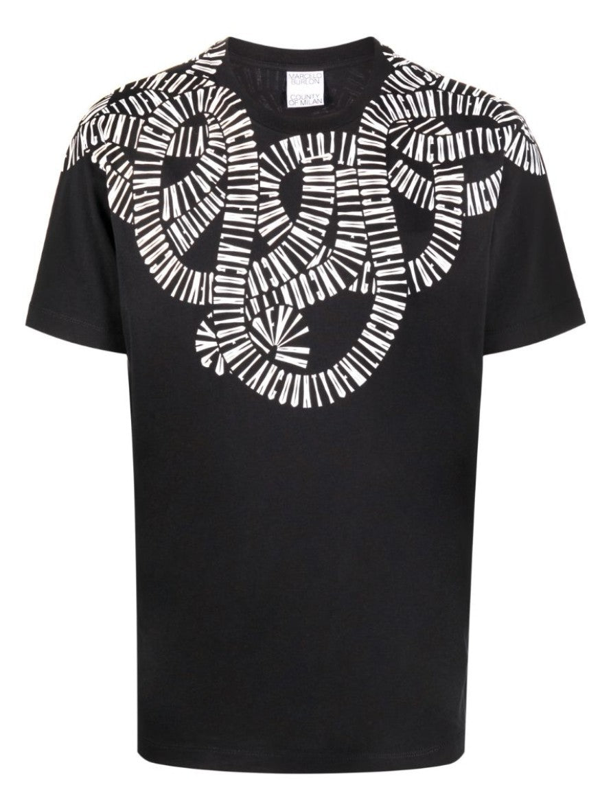Marcelo Burlon T-Shirt CMAA018C99JER003 - SanShopLuxury - Abbigliamento, Autunno/Inverno, Carry Over, Continuativo, Idoneo, L, M, Marcelo Burlon, Nero, New, Primavera/Estate, S, T-Shirt, Uomo, XL, XXL