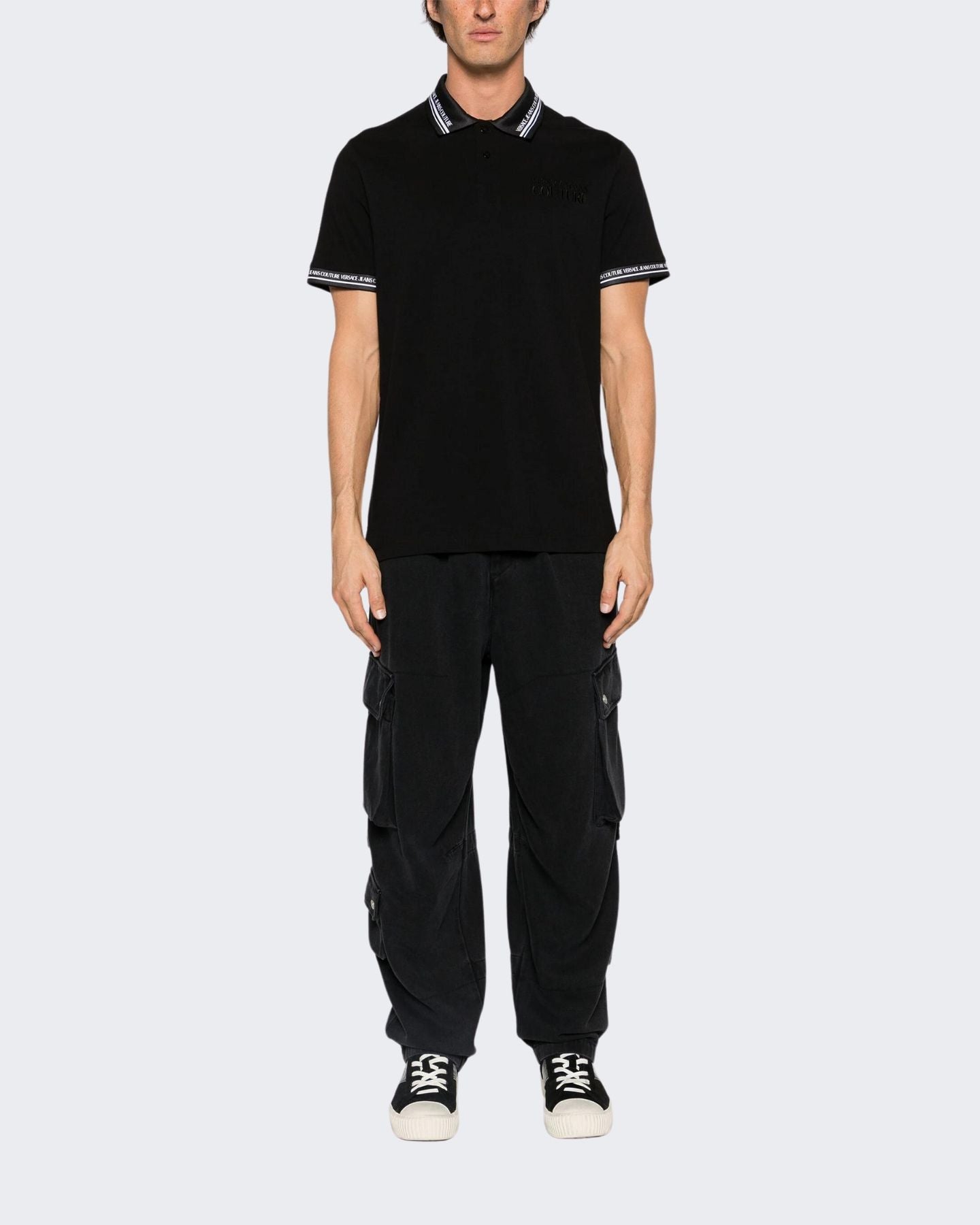 Versace Jeans Couture T-Shirt 76GAGT09/CJ01T899 - SanShopLuxury - 2024, Abbigliamento, Idoneo, L, M, Nero, Outlet, polo, Primavera/Estate, SS24, T-Shirt, Uomo, Versace Jeans Couture, XXL