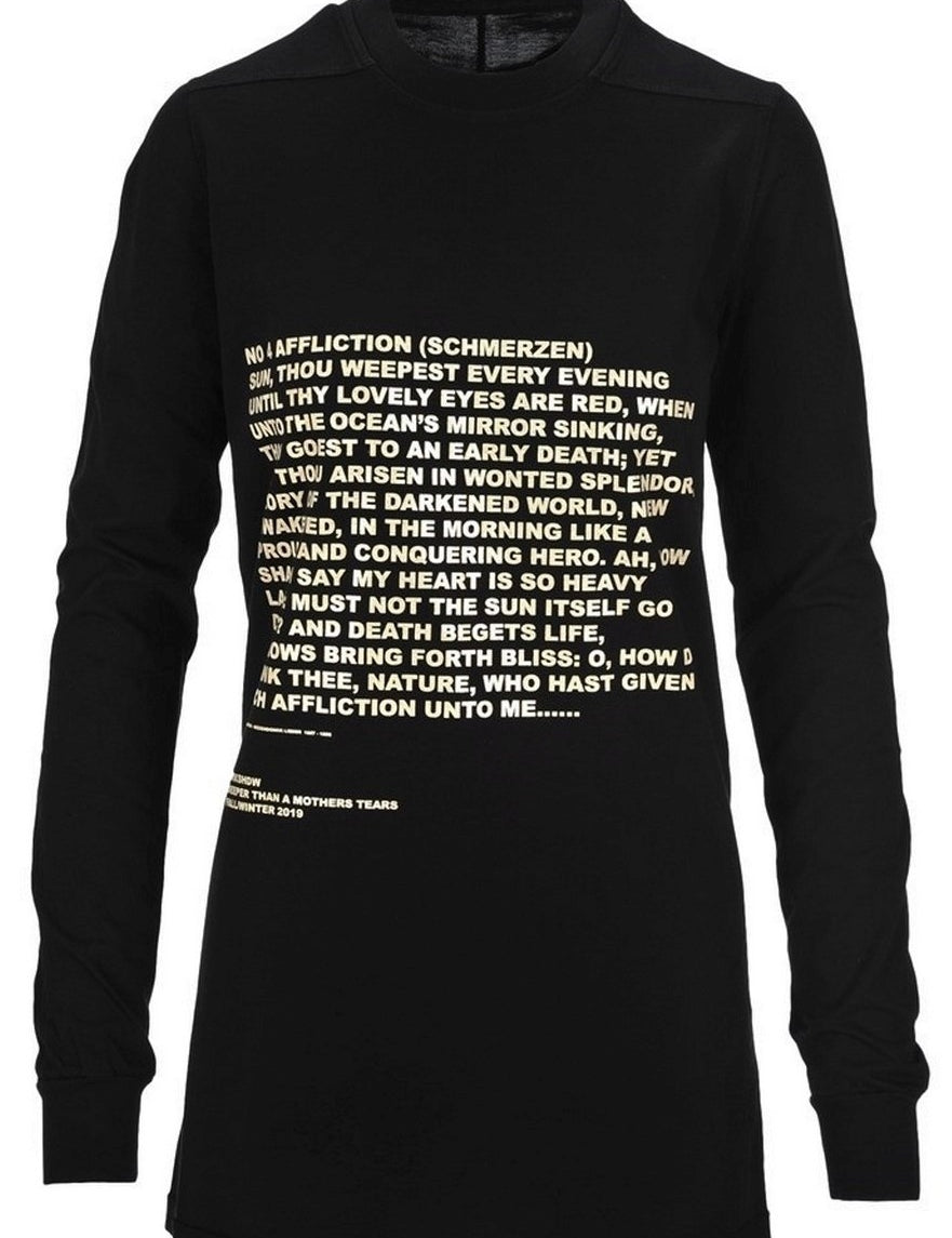 Inverno, Donna, FW19, L, M, Nero, Outlet, Rick Owens Drkshdw, T-Shirt