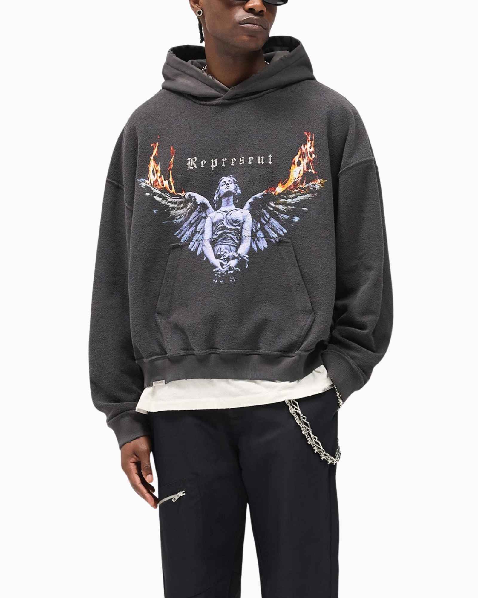 Represent Felpa MLM100366/46 - SanShopLuxury - 2025, Abbigliamento, Autunno/Inverno, Felpa, FW25, Grigio, Idoneo, L, M, New, Represent, S, Uomo, XL, XXL