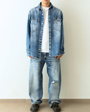 Gavensemble Jeans BAGGY140 - SanShopLuxury - 2024, 44, 46, 48, 50, 52, 54, Abbigliamento, Autunno/Inverno, Blu, Continuativo, FW24, Gavensemble, Idoneo, Jeans, Outlet, Primavera/Estate, Uomo