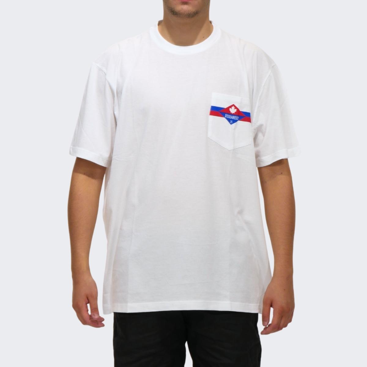 Dsquared2 T-Shirt S74GD0714 - SanShopLuxury - -50%, 2020, Abbigliamento, Autunno/Inverno, Bianco, Dsquared2, FW20, M, Nero, Outlet, S, T-Shirt, Uomo, XL, XXL