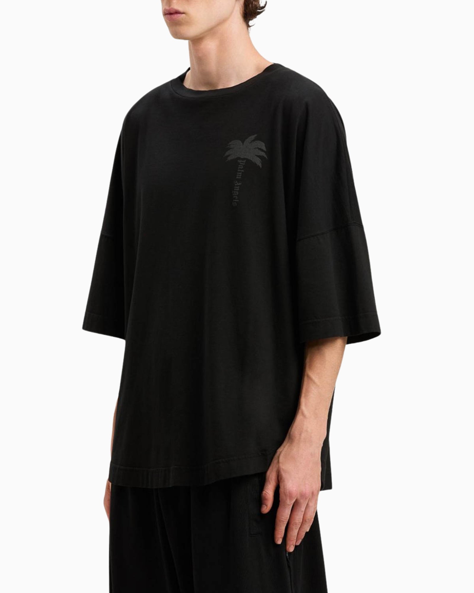 Palm Angels T-Shirt PMAA002S25JER004 1313 - SanShopLuxury - 2025, Abbigliamento, Idoneo, L, M, Nero, New, Palm Angels, Primavera/Estate, S, SS25, T-Shirt, Uomo, XL, XS, XXL