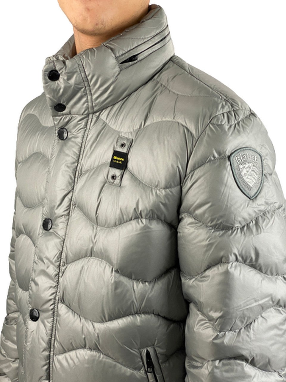 Blauer Giubbino 19WBLUC03057/004719 - SanShopLuxury - -50%, 2019, Abbigliamento, Autunno/Inverno, Blauer, FW19, Giubbino, Grigio, L, Nero, Outlet, S, Uomo, XL, XXL