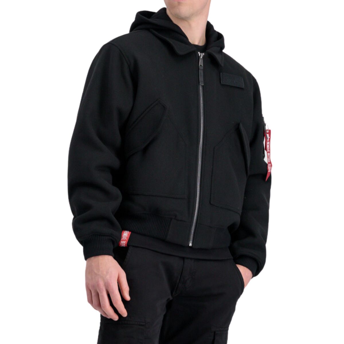 Inverno, Carry Over, Giacca in panno, Giubbino, Idoneo, L, M, Nero, S, Uomo, XL