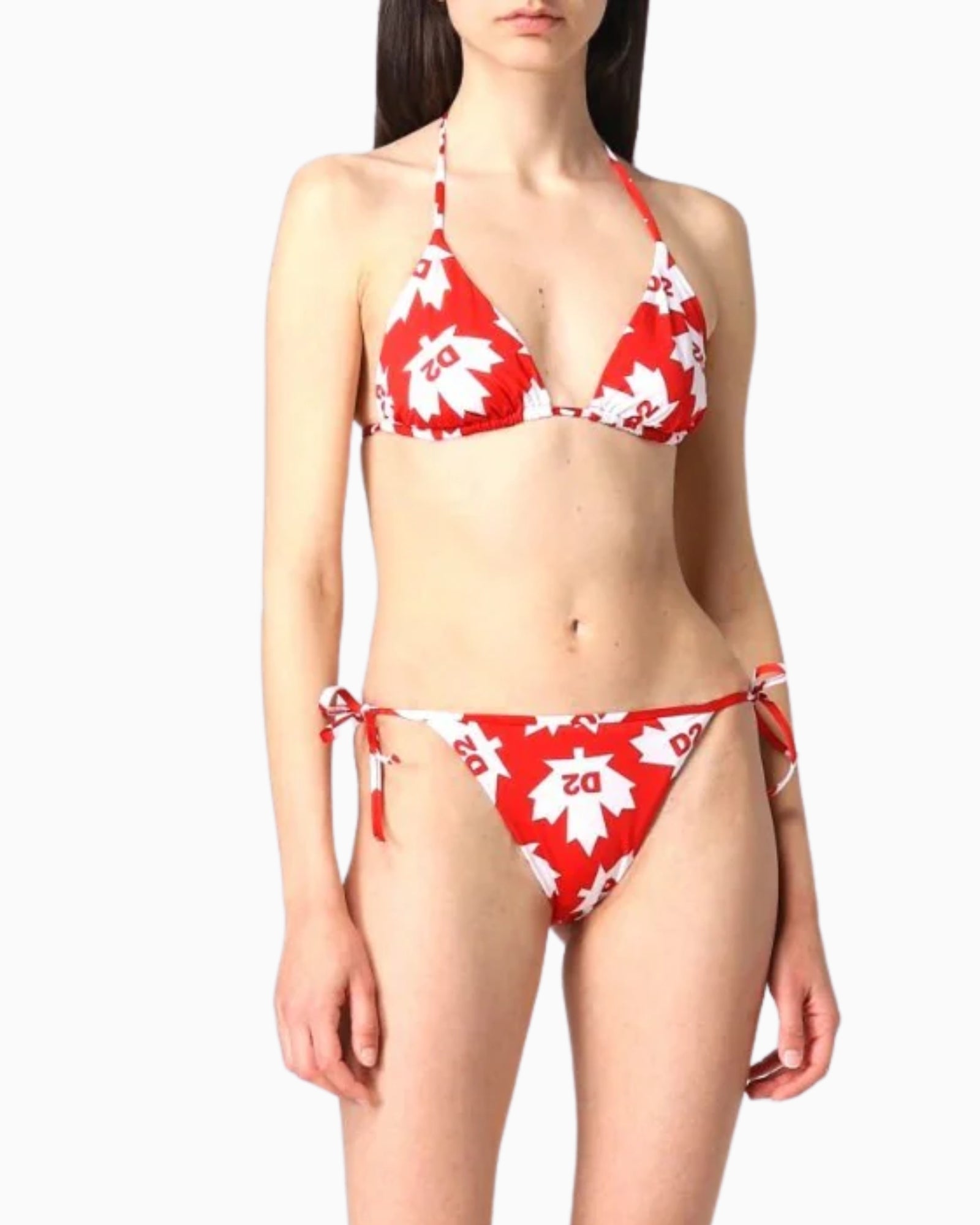 Dsquared2 Costume D6BX63120-D6B083120 - SanShopLuxury - 2022, 38, 40, 42, 44, 46, Abbigliamento, Beachwear, Costume, Donna, Dsquared2, Idoneo, Nero, Outlet, Primavera/Estate, Rosso, SS22, Triangolo