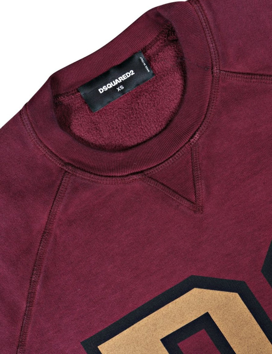 Inverno, Bordeaux, Dsquared2, Felpa, FW20, Outlet, Rosso, Uomo, XXL, XXXL