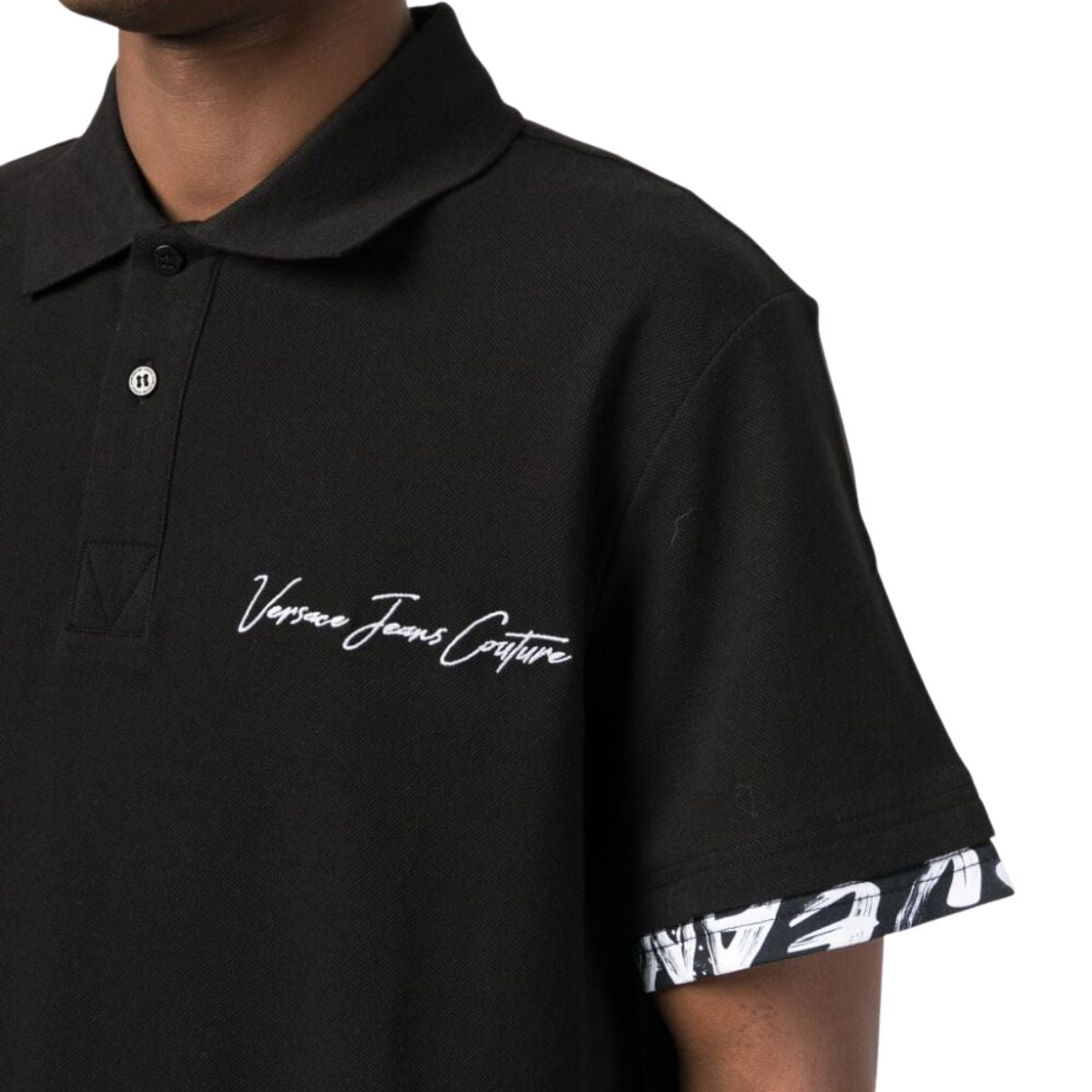 Versace Jeans Couture T-Shirt Polo 75GAGT10 CJ01T - SanShopLuxury - 2023, Abbigliamento, Autunno/Inverno, FW23, Idoneo, L, M, Nero, Outlet, T-Shirt Polo, Uomo, Versace Jeans Couture, XL