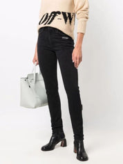 Off-White Jeans OWYA003F21DEN0021000 - SanShopLuxury - -50%, 2021, 40, 41, 42, Abbigliamento, Autunno/Inverno, Donna, FW21, Jeans, Nero, Off-White, Outlet