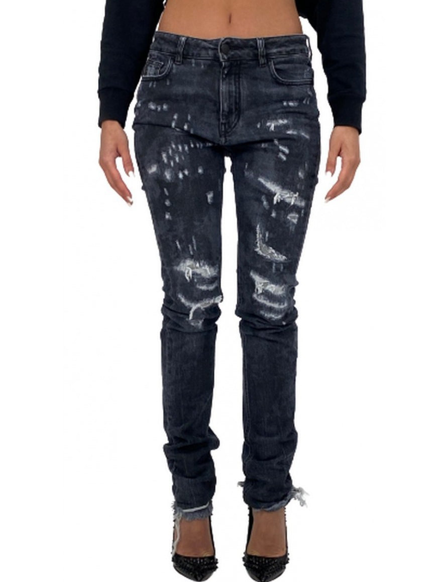 Inverno, Donna, FW17, Grigio, Jeans, Marcelo Burlon, Outlet